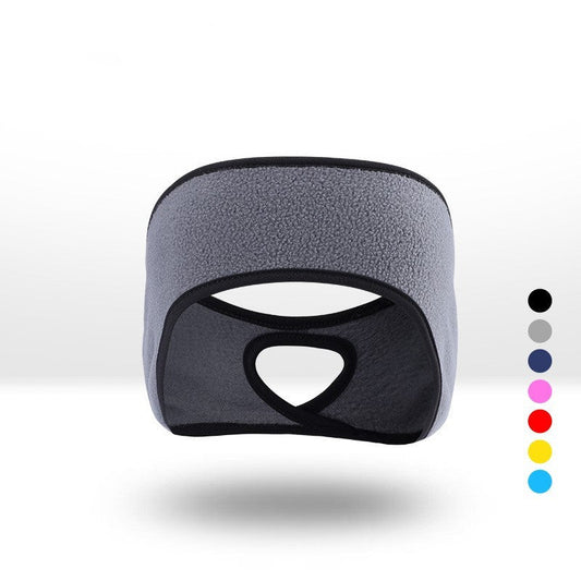 KTX-427667 Fleece-Lined Sports Headband for Running and Yoga, Ear Coverage and Ponytail Compatibility