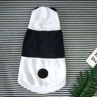 HKM-001171 Black and White Panda Fleece Dog Dress for Autumn and Winter