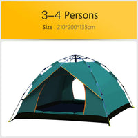 HKM-268883 Automatic Hexagonal Double-Layer Camping Tent for Multiple People - Rain-Resistant Outdoor Shelter