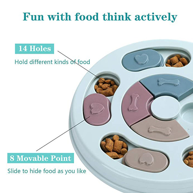 HKM-851923 Interactive Dog Puzzle Feeding Bowl - PP Material, 25x24.5x3.5cm, 330g