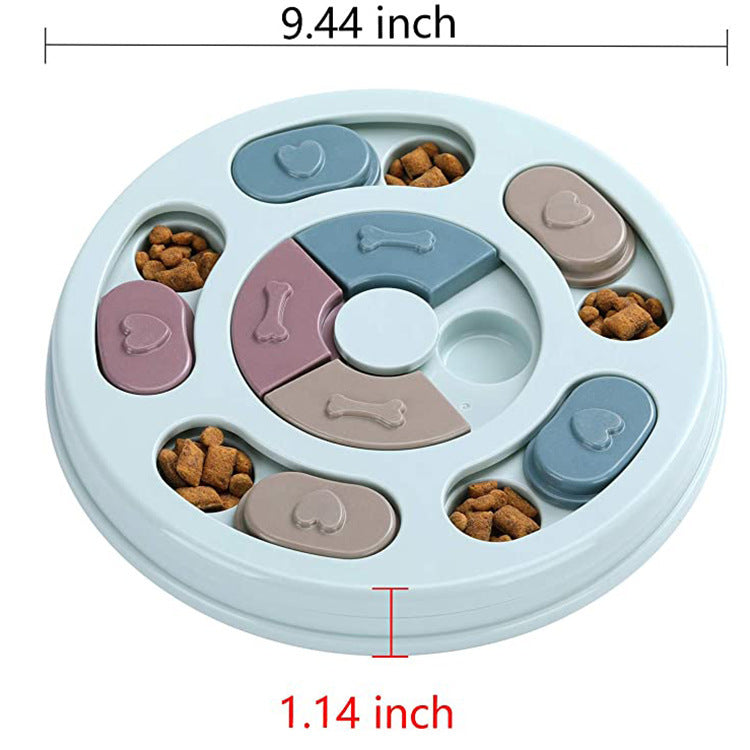 HKM-851923 Interactive Dog Puzzle Feeding Bowl - PP Material, 25x24.5x3.5cm, 330g