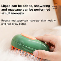 HKM-724051 3 in 1 Pet Grooming Steam Brush for Cats and Dogs - Self-Cleaning, Water Spray Function, Gentle Massage, and Portable Design