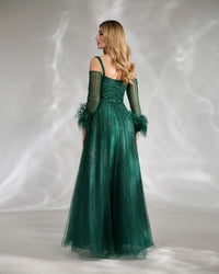 HKM-548499 Elegant Green Evening Gown for Women - EZ25149