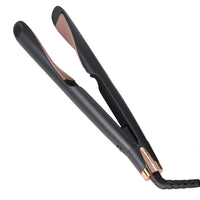 HKM-650195 2-in-1 Titanium Tourmaline Ceramic Hair Straightener & Curler with Adjustable Temperature