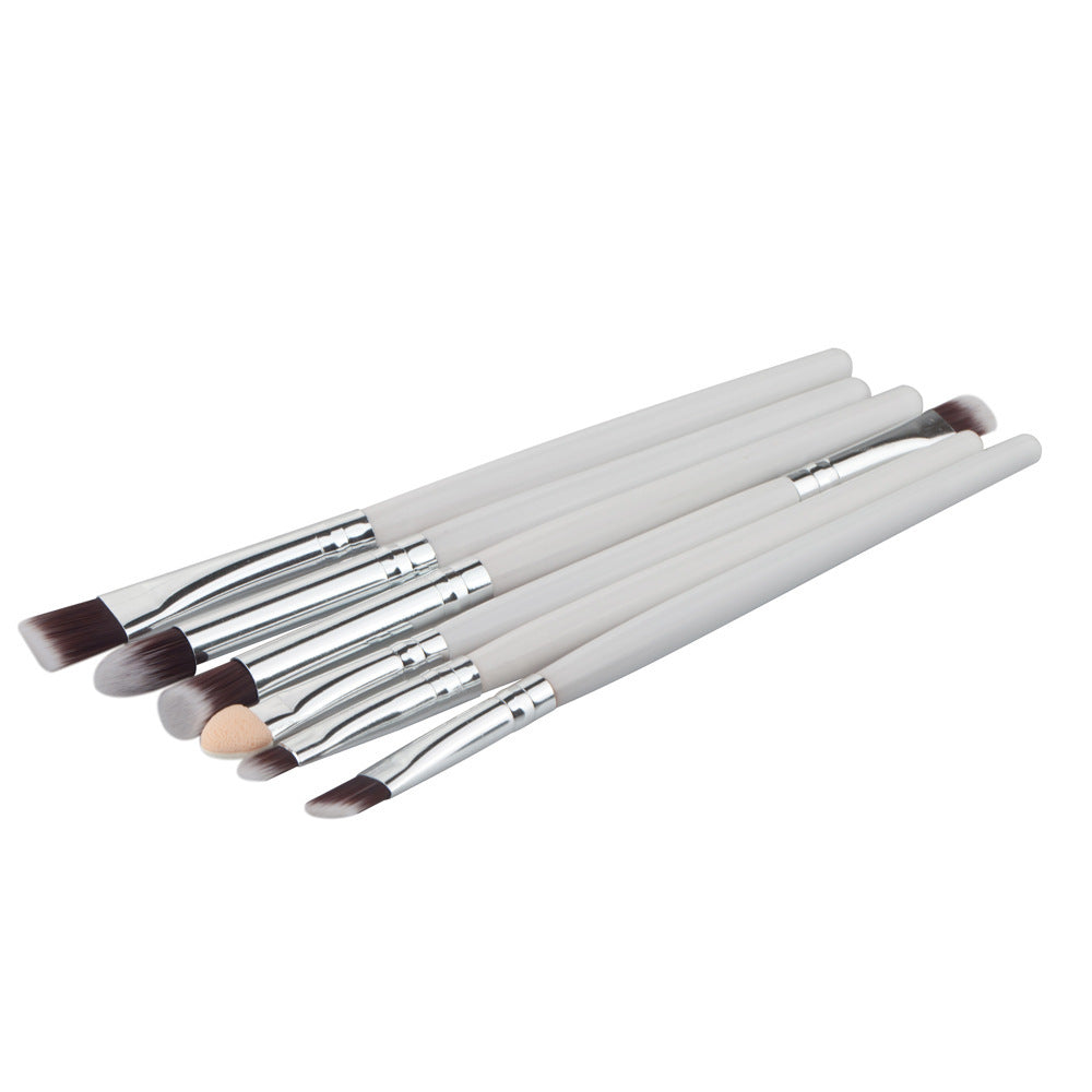 HKM-853139 6-Piece Essential Eye Makeup Brush Set for Eyeshadow, Eyebrow, Lip, and Eyeliner Applications