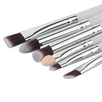HKM-853139 6-Piece Essential Eye Makeup Brush Set for Eyeshadow, Eyebrow, Lip, and Eyeliner Applications