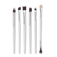 HKM-853139 6-Piece Essential Eye Makeup Brush Set for Eyeshadow, Eyebrow, Lip, and Eyeliner Applications