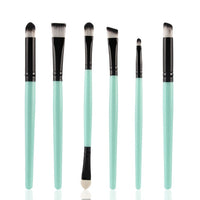 HKM-853139 6-Piece Essential Eye Makeup Brush Set for Eyeshadow, Eyebrow, Lip, and Eyeliner Applications