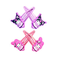 HKM-754195 Cartoon Kuromi Seaside Clip Hairpin for Children in Purple and Pink