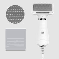 HKM-755667 Teddy Integrated Hair Dryer and Brushing Comb with Wireless Convenience, Adjustable Heat and Speed