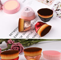 HKM-803411 Foundation Brush with Earth-Friendly Carrying Case for Powder, Liquid, Cream, and Blush Application