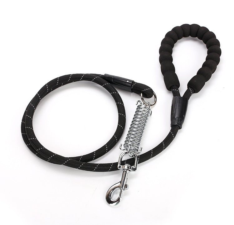 HKM-972499 Reflective Nylon Dog Traction Belt Leash - 1.2cm x 1.5m, All-Season Design