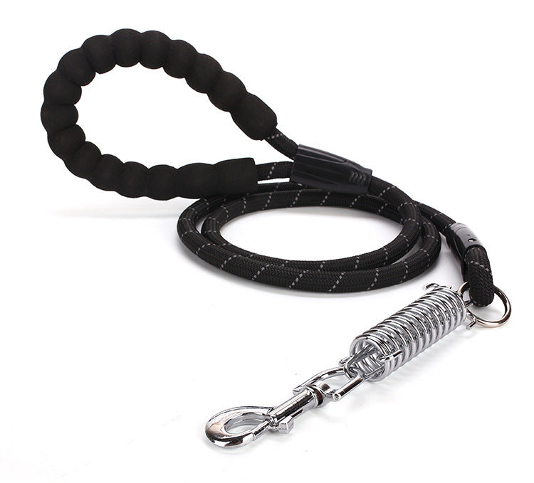 HKM-972499 Reflective Nylon Dog Traction Belt Leash - 1.2cm x 1.5m, All-Season Design