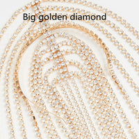 HKM-720275 Crystal-Studded Alloy Headband for Women - Geometric Design Available in Gold and Silver Options