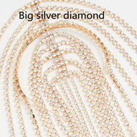 HKM-720275 Crystal-Studded Alloy Headband for Women - Geometric Design Available in Gold and Silver Options