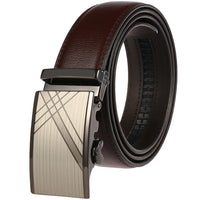 HKM-217683 Adjustable Casual Automatic Leather Belt for Men - Model LY55-7777-1