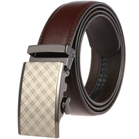 HKM-217683 Adjustable Casual Automatic Leather Belt for Men - Model LY55-7777-1