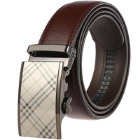 HKM-217683 Adjustable Casual Automatic Leather Belt for Men - Model LY55-7777-1
