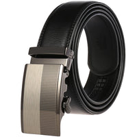 HKM-217683 Adjustable Casual Automatic Leather Belt for Men - Model LY55-7777-1