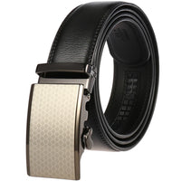 HKM-217683 Adjustable Casual Automatic Leather Belt for Men - Model LY55-7777-1