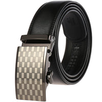 HKM-217683 Adjustable Casual Automatic Leather Belt for Men - Model LY55-7777-1