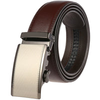 HKM-217683 Adjustable Casual Automatic Leather Belt for Men - Model LY55-7777-1
