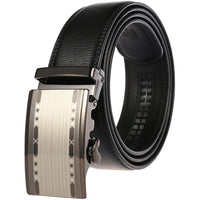 HKM-217683 Adjustable Casual Automatic Leather Belt for Men - Model LY55-7777-1