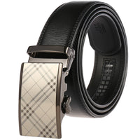 HKM-217683 Adjustable Casual Automatic Leather Belt for Men - Model LY55-7777-1