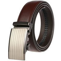 HKM-217683 Adjustable Casual Automatic Leather Belt for Men - Model LY55-7777-1