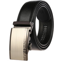 HKM-217683 Adjustable Casual Automatic Leather Belt for Men - Model LY55-7777-1