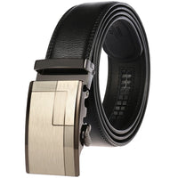 HKM-217683 Adjustable Casual Automatic Leather Belt for Men - Model LY55-7777-1