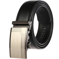 HKM-217683 Adjustable Casual Automatic Leather Belt for Men - Model LY55-7777-1