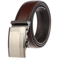 HKM-217683 Adjustable Casual Automatic Leather Belt for Men - Model LY55-7777-1