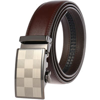 HKM-217683 Adjustable Casual Automatic Leather Belt for Men - Model LY55-7777-1