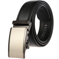 HKM-217683 Adjustable Casual Automatic Leather Belt for Men - Model LY55-7777-1