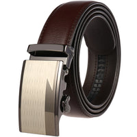 HKM-217683 Adjustable Casual Automatic Leather Belt for Men - Model LY55-7777-1