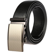 HKM-217683 Adjustable Casual Automatic Leather Belt for Men - Model LY55-7777-1