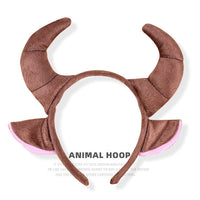 HKM-485139 Animal-Themed Plush Headband for Kids - Various Designs Available