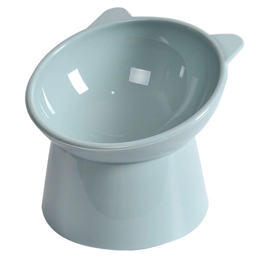 HKM-406675 Elevated Ergonomic Cat Food Bowl for Comfortable Feeding and Reduced Vomiting, Non-Slip Plastic Design