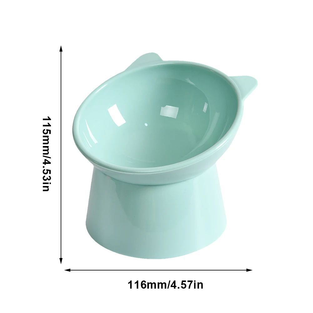 HKM-406675 Elevated Ergonomic Cat Food Bowl for Comfortable Feeding and Reduced Vomiting, Non-Slip Plastic Design