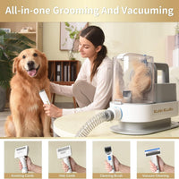 HKM-770323 5-in-1 Dog Grooming Kit with Vacuum Suction and Low Noise Technology for Small to Medium Pets