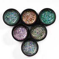 HKM-139411 Xingyao UV Gel Nail Polish with Seven-Color Sequins, 5ML Diamond Glue