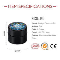 HKM-139411 Xingyao UV Gel Nail Polish with Seven-Color Sequins, 5ML Diamond Glue