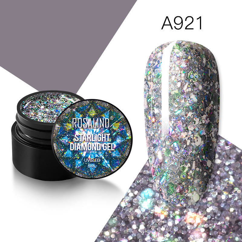 HKM-139411 Xingyao UV Gel Nail Polish with Seven-Color Sequins, 5ML Diamond Glue