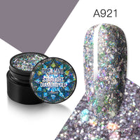 HKM-139411 Xingyao UV Gel Nail Polish with Seven-Color Sequins, 5ML Diamond Glue