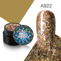 HKM-139411 Xingyao UV Gel Nail Polish with Seven-Color Sequins, 5ML Diamond Glue