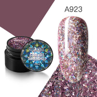 HKM-139411 Xingyao UV Gel Nail Polish with Seven-Color Sequins, 5ML Diamond Glue
