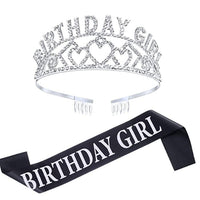 HKM-620819 Elegant Crown Tiara Headband Set for Birthday Parties and Celebrations