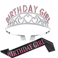 HKM-620819 Elegant Crown Tiara Headband Set for Birthday Parties and Celebrations