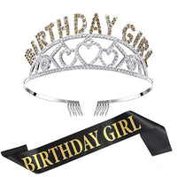 HKM-620819 Elegant Crown Tiara Headband Set for Birthday Parties and Celebrations